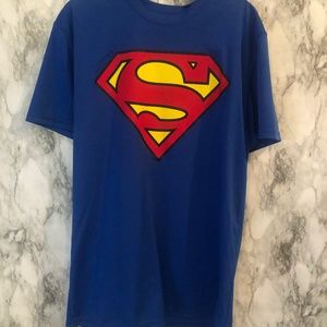 royal blue dry fit superman t shirt